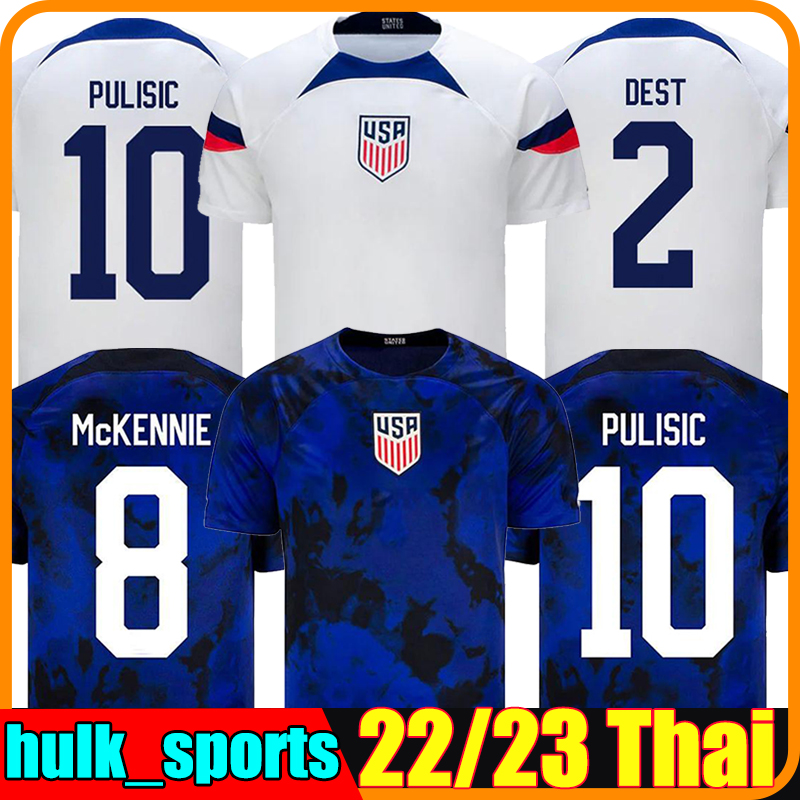 

2022 PULISIC USAS Soccer Jerseys Concept MCKENNIE ERTZ ALTIDORE PRESS WOOD MORGAN LLOYD America Football jerseys United States Shirt Camisetas Men Women Kids Kit, 21-22 away women