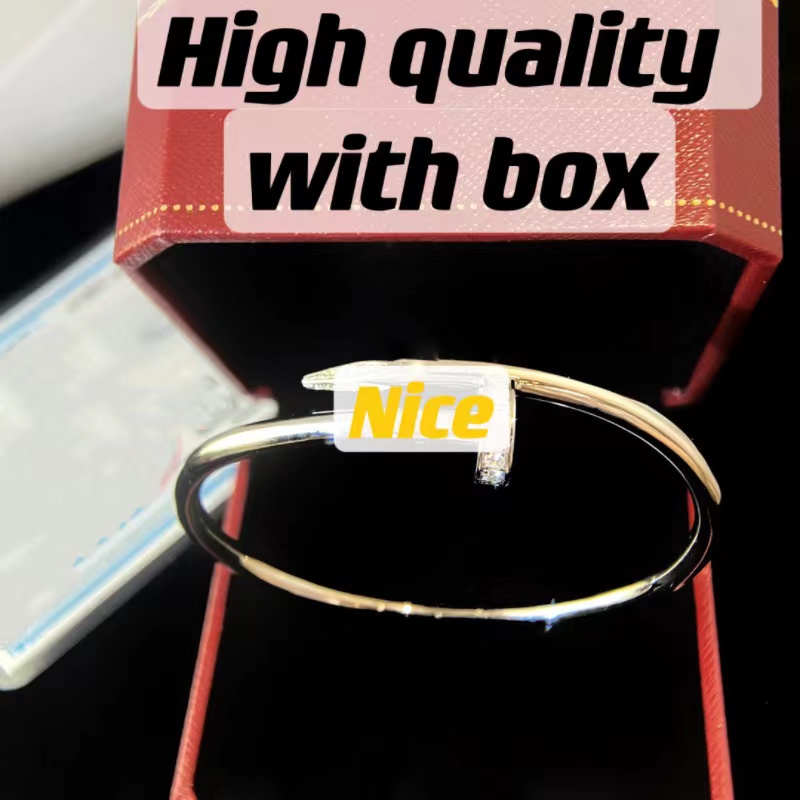 Bijoux de luxe Plaqué diamant bracelet Bracelet Titane Acier Bijoux Femmes Classique Pour filles hommes cadeau de mariage Designer Bracelets amou