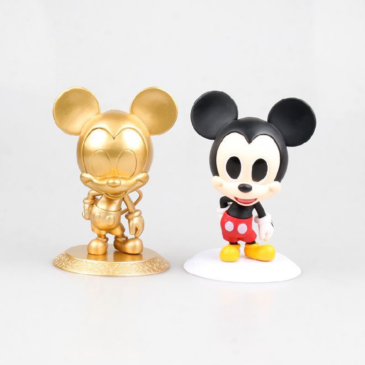 

Disney Genuine Authorized Doll Classic Character 90th Anniversary Gold Special Edition Ordinary Edition Cake Ornament Children's Toys Festival Surprise