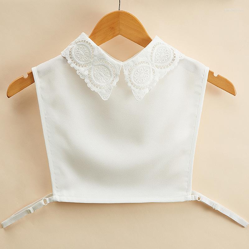 

Bow Ties Women Solid Color Shirt Fake Collars Vintage Detachable Collar Lapel Blouse Top Girls Sweater Dress False Neckwear Tie
