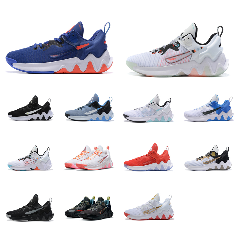 

Mens Giannis Immortality basketball shoes greek freak 4 Blue Orange White Pink Black Aqua Green TB Purple sneakers tennis with box, White multi