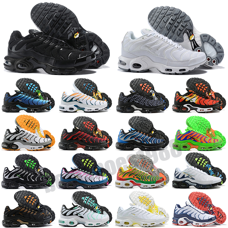 Nike Air Max Plus TN Nouvelles chaussures TN TNS TNS PLUS Ventilation améliorée Ventilation décontractée Chaussures de sport Olive Red Blue Black