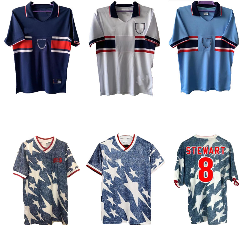 

soccer jerseys Retro Jersey 1994 World Cup classic United States 94 Away Shirt Wegerle Lalas Ramos Balboa classic football shirts, Blue