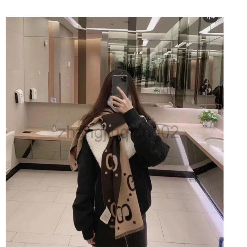 Designer Cashmere Head Gg Cc Scarf Woman Mens Fashion Autumn Double Sided Cashmere Shawl Brown Scarf Winter Warmth And Luxury Square Scarf