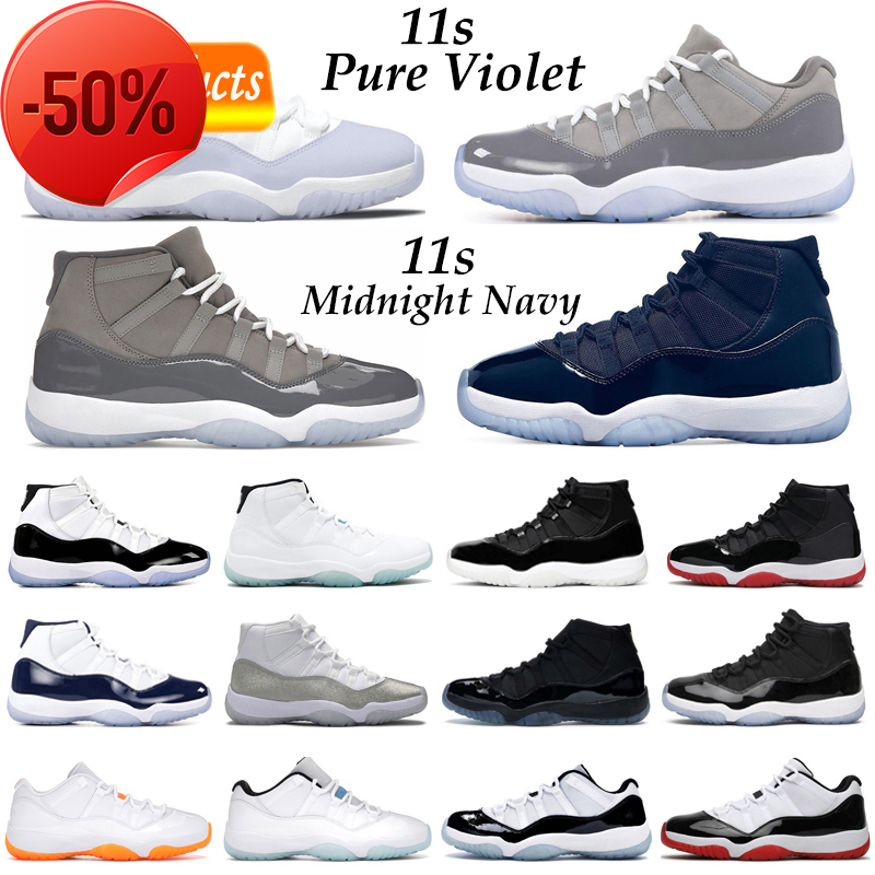 

Boots Basketball Shoes Jumpman 11 Low Men Women 11s Pure Violet Cherry Cool Grey Midnight Navy Legend Blue Bred Mens Trainers Sport Sneakers, Win like 82