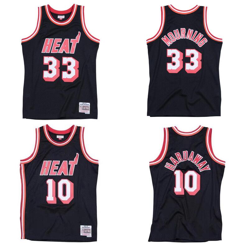 Basketball Jerseys Alonzo Mourning #33 Dwyane Wade #3 Tim Hardaway #10 Ray Allen #34 Mitchell & Ness Hardwoods Classics retro Men Women Youth throwb