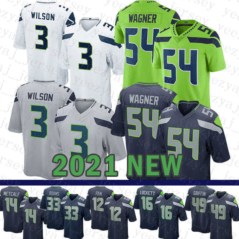 

3 Russell Wilson 14 DK Metcalf Football Jersey Jamal Adams Fan 12s Bobby Wagner Tyler Lockett Steve Largent Chris Carson Shaquem Griffin, Mens-h y