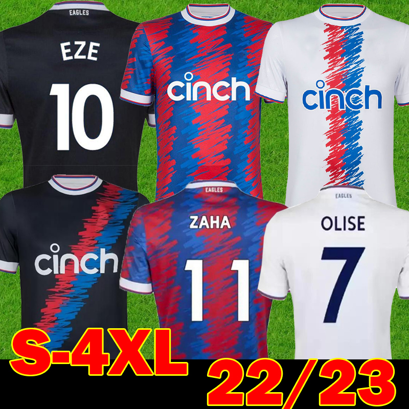 

S-4XL CRYSTAL 22 23 OLISE Soccer Jerseys PALACE ZAHA EZE J.AYEW Away maillots de foot BENTEKE MILIVOJEVIC MATETA ANDERSEN GALLAGHER Home Football shirts, 22-23 third