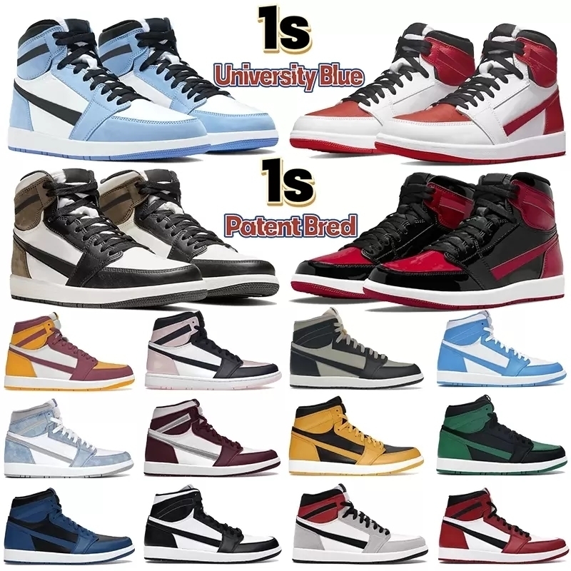 

Golf shoe 1 1s mens Basketball Shoes Sneakers Chicago Reimagined Bred Patent Dark Mocha Pine Green Rebellionaire Grey Fog Fearless Obsidian Men, 15