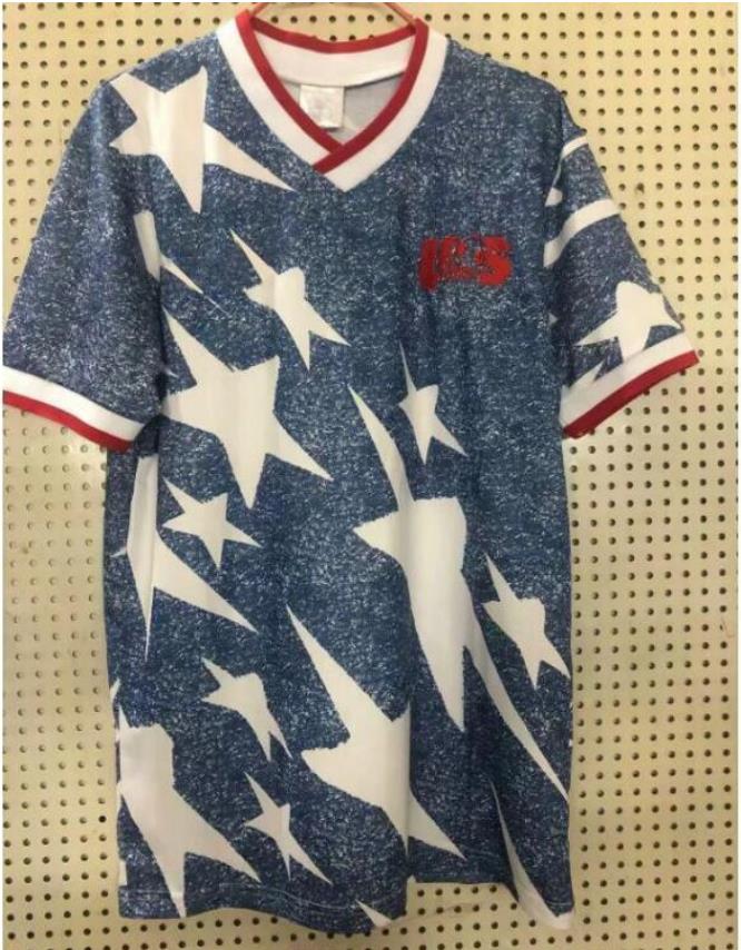 

1994 Retro America LALAS 22 classic Soccer Jersey 94 STEWART WEGERLE BALBOA 17 United return PEREZ 7 JONES 13 SORBER 16 Fans Version US Away football shirt, 1994 away
