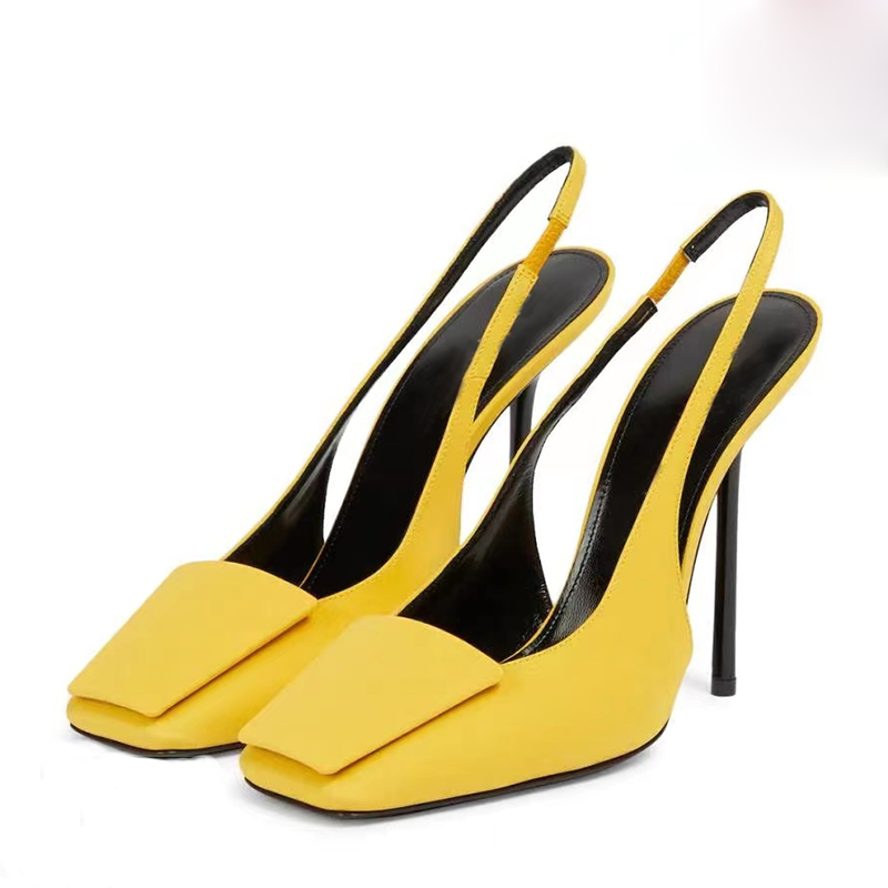 

Luxury Designer Thin High Heel Sandals Women's Silk Ankle Lace up Blue Yellow High Heels Black Elegant Sexy Fashion Party