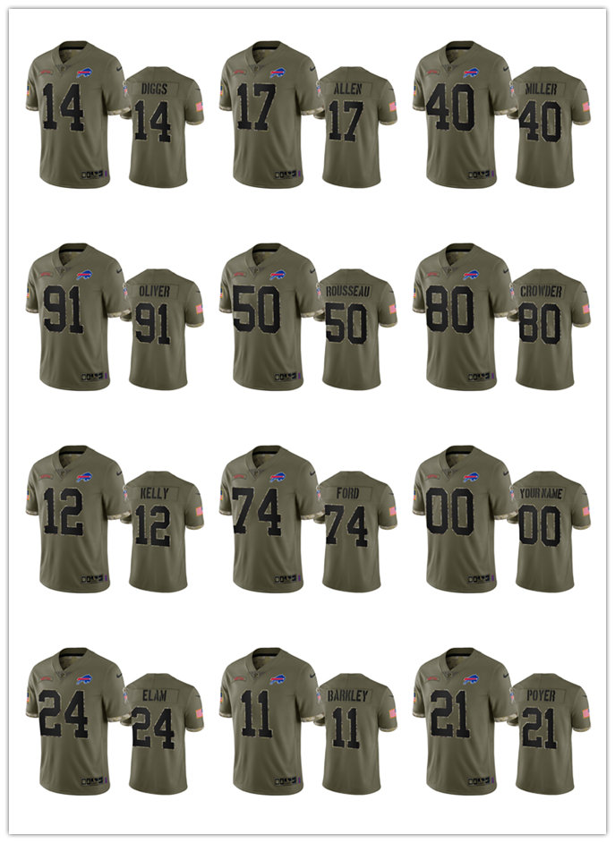 

Football Jersey Buffalo''Bills''MEN Gabriel Davis Stefon Diggs Josh Allen Jim Kelly Von Miller Tyler Bass Zack Moss Devin Singletary 2022 Salute To Service