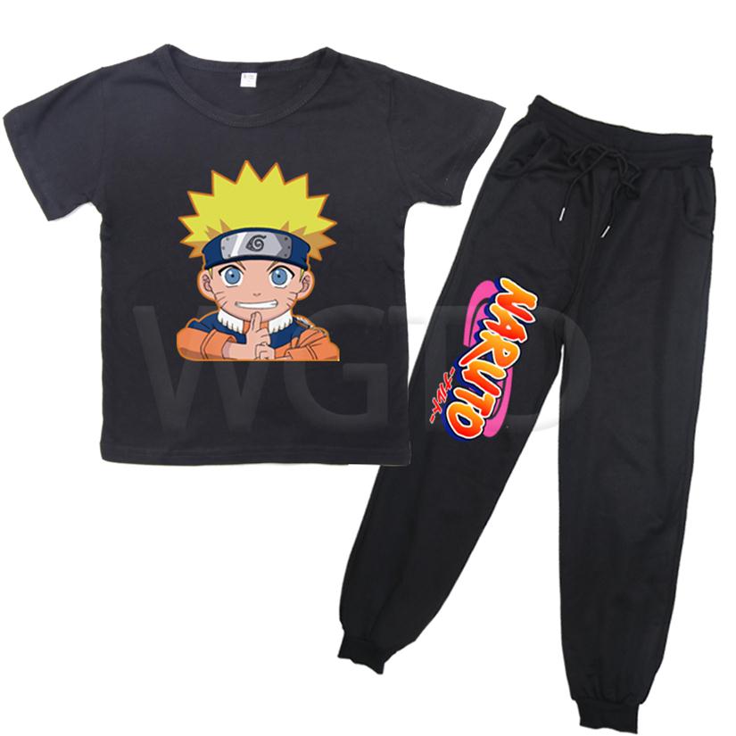 

2019 Cool Naruto Print Toddler Kids Baby Boy Girl T-shirt Tops Long Pants Trousers Outfits Clothing Set Summer Children's Suits X02534, 206-naruto-206-2
