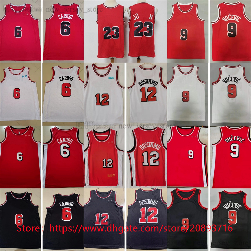 

New City Basketball 6 Alex Caruso Jerseys Stitched Nikola 9 Vucevic 12 Ayo Dosunmu Jersey City Red White Black shirts, Aspicture