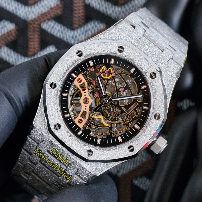 

Luxury Men Watch Automatic Mechanical Movement Hollow Watches Classic 42mm 316L Stainless Steel 5 ATM Waterproof Sapphire Wristwatches montre de luxe Rainbow, A433