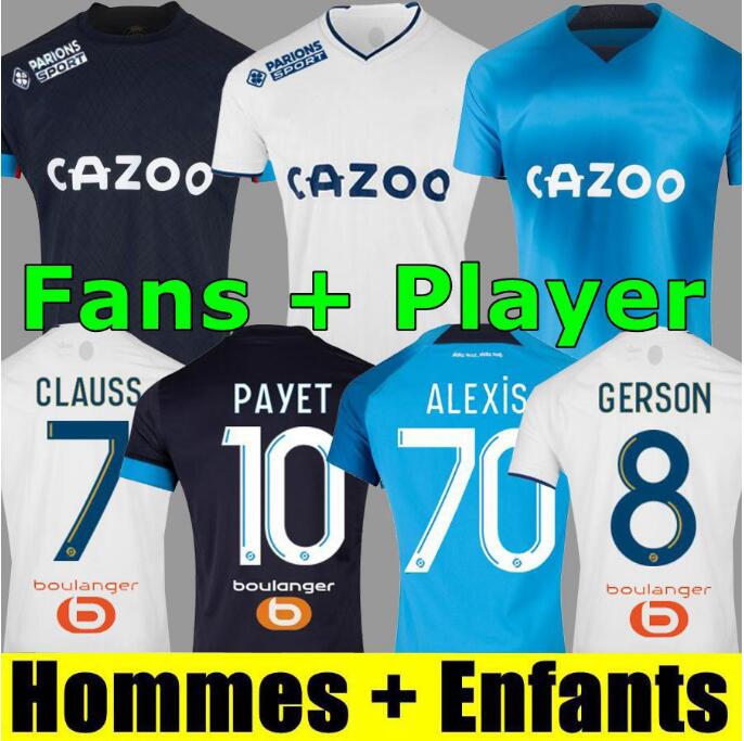 

22 23 soccer jerseys tee 2022 2023 MarseilleS maillot foot CUISANCE GUENDOUZI ALEXIS GERSON PAYET CLAUSS football shirts men kids VERETOUT Under NUNO HARIT L SUAREZ, 22 23 home kids
