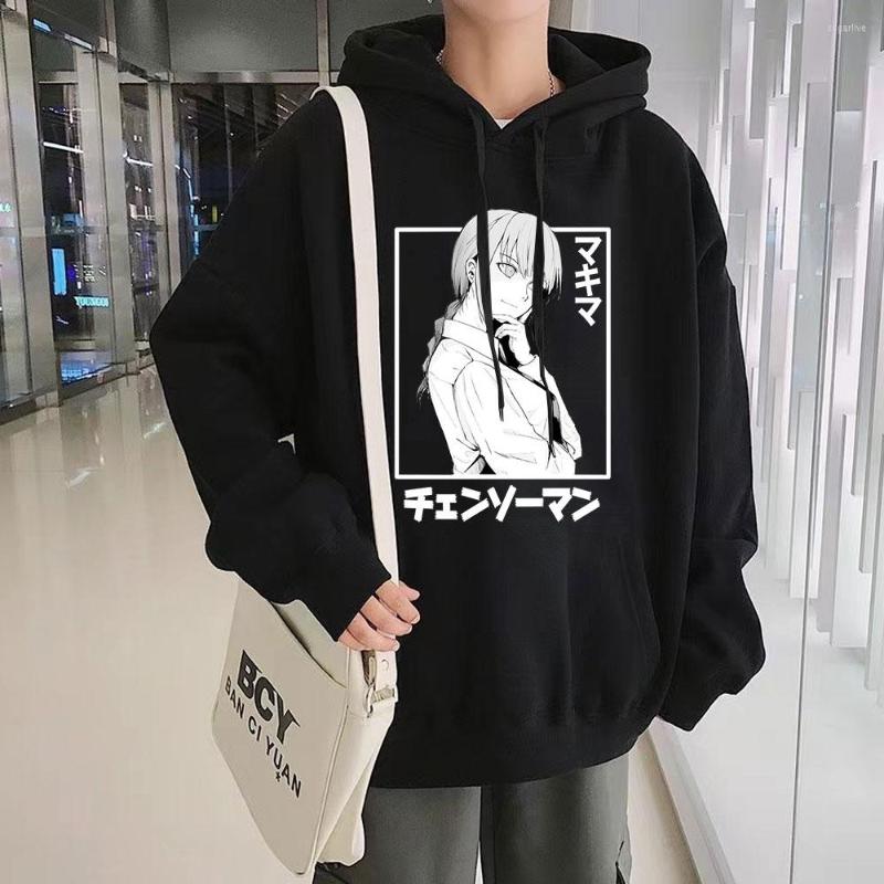 

Men' Hoodies Japan Anime Chainsaw Man Makima Gothic Cartoon Denji Print Hooded Streetwear Long Sleeve Women Sweatshirts Clothes Tide, Orange