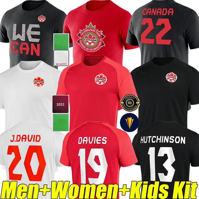 

21/22 Canada Soccer Jerseys national team CONCACAF Gold Cup Men Women Kids Kit 2021 2022 DAVIES DAVID LARIN CAVALLINI LARYEA MILLAR HOILETT KENNEDY football shirt, Jianada 21-22 away