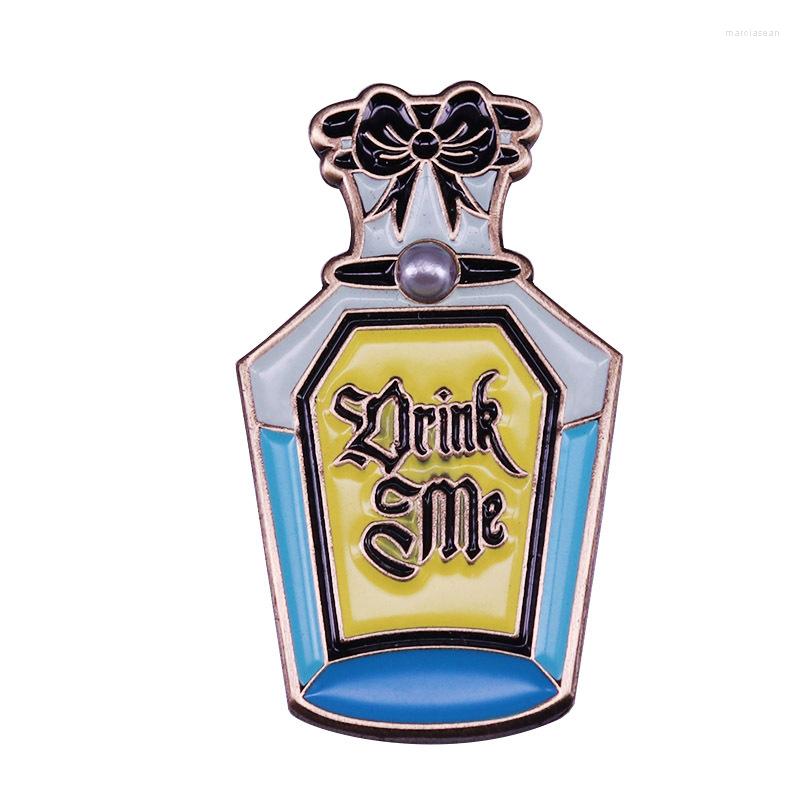 

Brooches P5591 Dongmanli Magic Potion Vintage Enamel Pins Women Badge Backpack Collar Lapel Pin Hat Jewelry