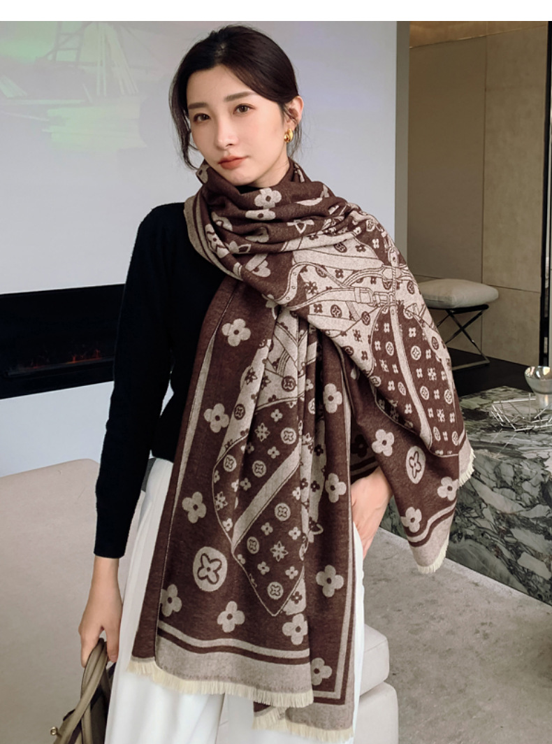 

Designer silk Scarf Fashion womens 4 Seasons Pashmina Classic scarf printed alphabet luxury scarves autumn winter style