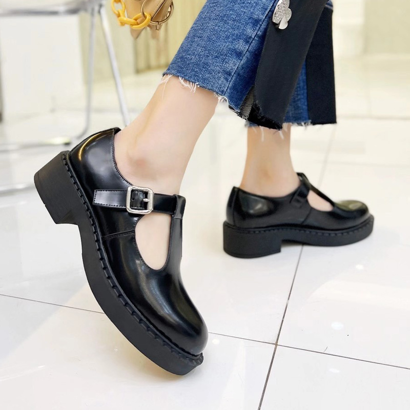 

Dress Shoe Mules Princetown Lazy Slides Loafers Classic Women Flat Authentic Cowhide Metal Buckle Lady Leather Printed Trample Size35-40, Black