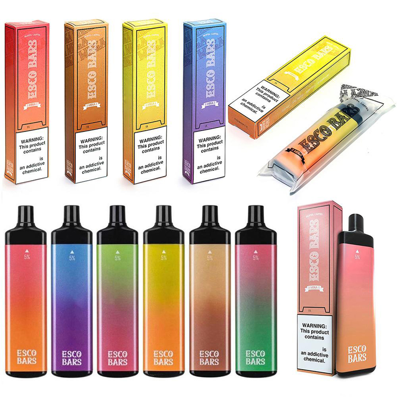 

E Cigarettes ESCO BARS 5000 Puffs Disposable Vape Pen rechargeable 650mah 13Ml Prefilled 50MG disposables vapes vaper desechable cig wholesale vapes pens Bang BC