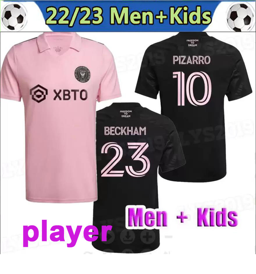 

22 23 Inter Miami CF soccer jerseys short Sleeve HIGUAIN men kids player BECKHAM PIZARRO Matuidi Black 2022 2023 Football Shirts, Fans