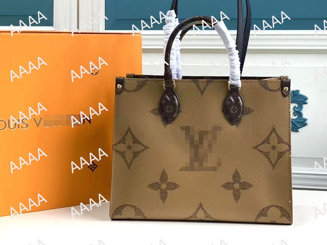 

FASHION ONTHEGO GM MM M44925 WOMEN luxurys designers bags genuine leather Handbags messenger crossbody shoulder bag Totes Wallet shoppingbag, 5-brown