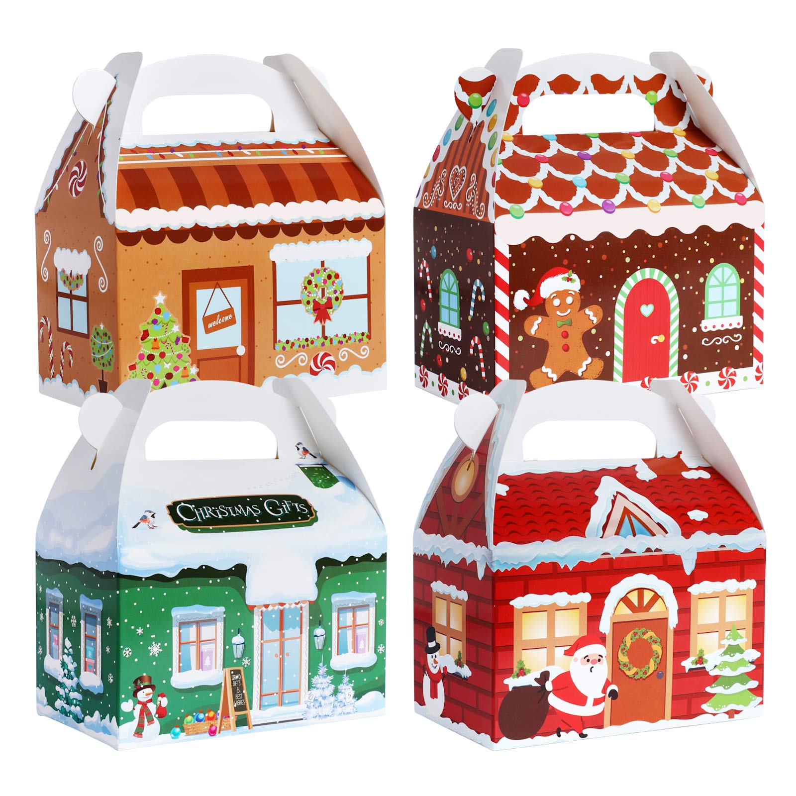 

Christmas Decorations Gift Boxes Cookie Treat 3D Xmas House Cardboard Gable For Candy Holiday Party Favor Supplies Giving Bingdundun Ammcj