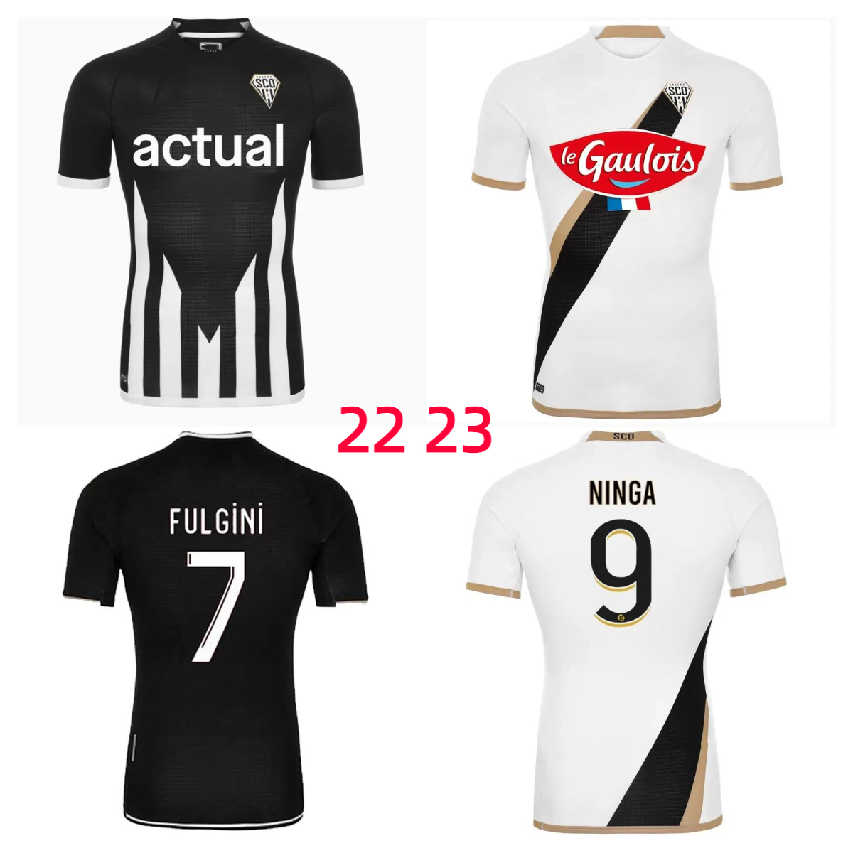 

Maillot de foot 22 23 SCO Angers SOCCER JERSEY Diony Fulgini Boufal Capelle Bahoken Pereira Lage 2022 2023 football shirt home away men uniform