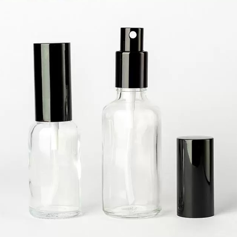 

Clear Glass Cosmetic Bottle Makeup Pump Container Refillable Mist Spray Bottles 5-100ml