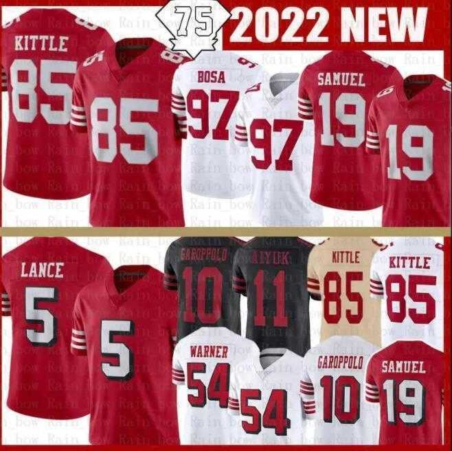 

Custom Mens Women Youth Jersey tees tee San Francisco''49ers''hot Trey Lance Nick Bosa George Kittle Deebo Samuel Fred Warner Jerry Rice Football, Color