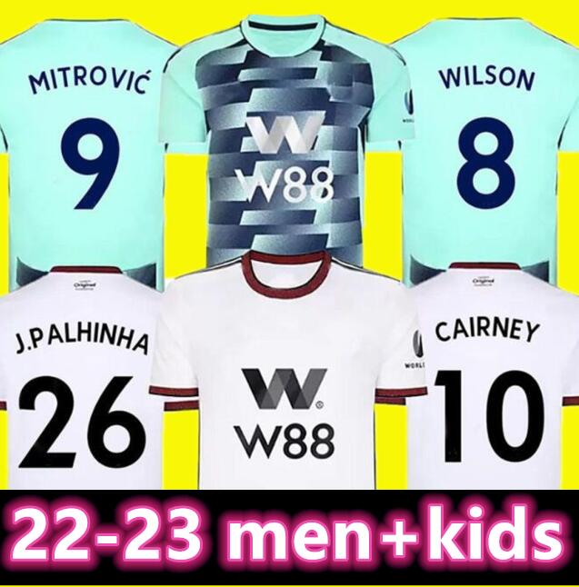 

2022 2023 KEBANO Mitrovic soccer jerseys 22/23 Home away CAIRNEY WILSON MUNIZ J. Palhinha ROBINSON SOLOMON CHALOBAH ANDREAS REED MBABU football shirt men kids Uniform