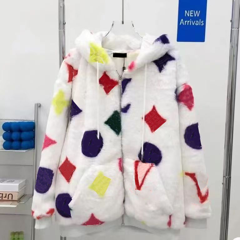 

Woman Down Jackets Woolen Femeal Fur Jacket Womens Coats Flannel Parkas S, White2