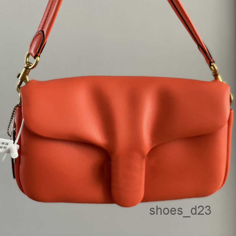 

Leather High Genuine Pillow Bag Ladies Flip Over Crossbody Bags Big Messenger Handbag Fashion Cloud Package