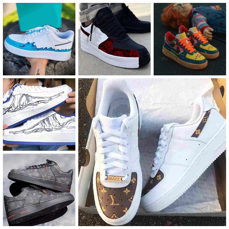 

Shoes Airforces 1 07 Low Men Women af1 Sandals Running Sneaker Paisley Black White Gum Lucky Charms Skeleton Medium Blue Pure Platinum