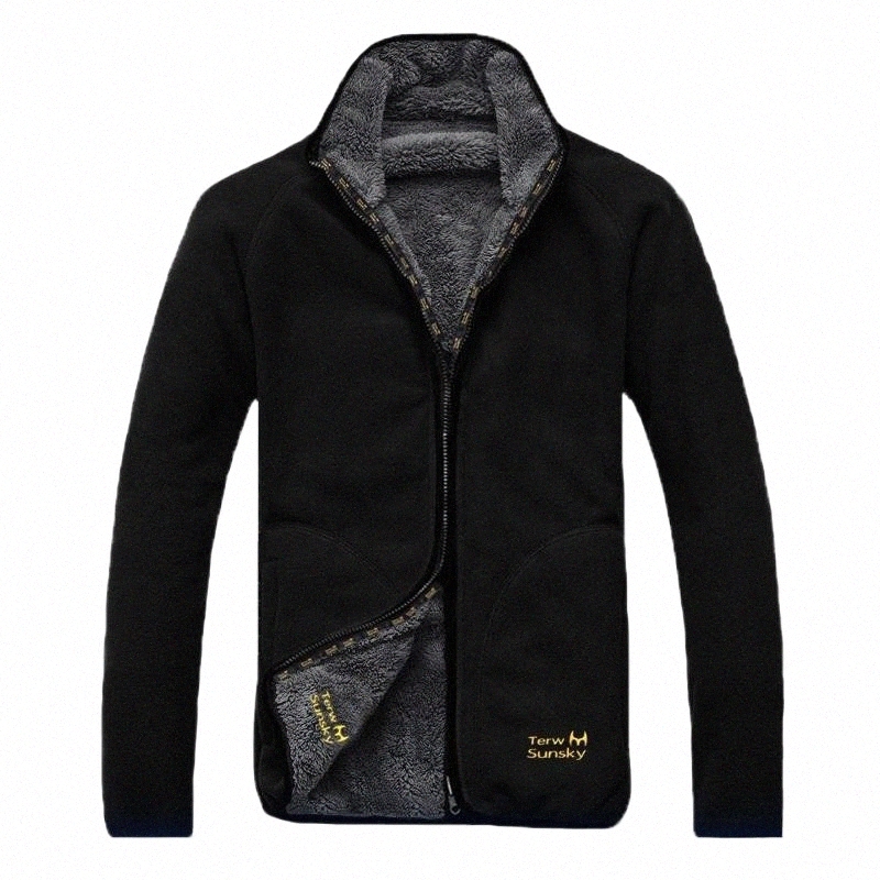 men's Jackets Winter Warm Polar Coral Fleece Jacket Snowimage Windproof Thick Thermal Reversible Coat Male Plus Size Outerwear Clothes M5VO#
