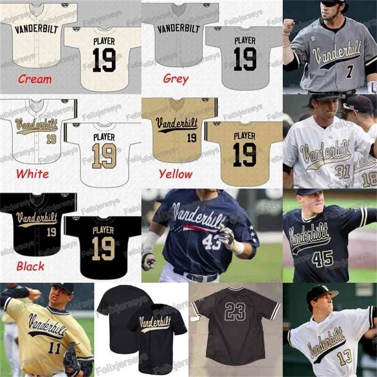 

Baseball Wears GlaC202 Custom Vanderbilt Commodores College College Baseball Jerseys NCAA Custom Stitched Baseball Jersey  to 3XL Fast, Navy
