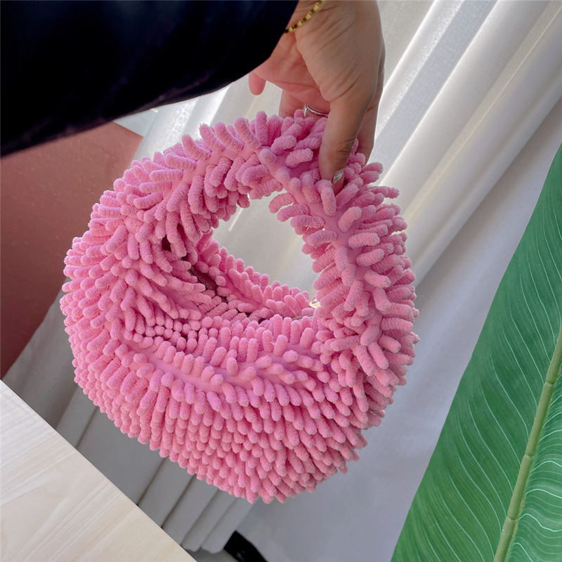 

Autumn/Winter Plush Tote Bag Candy Color Cute Fashion Marshmallow Clutch