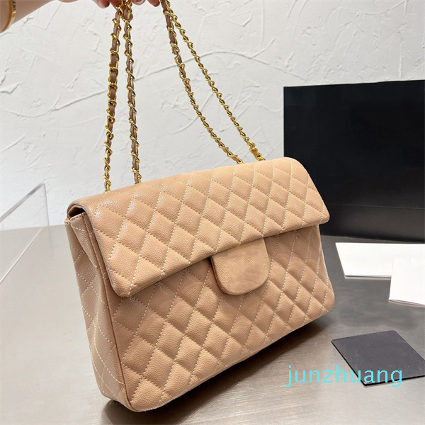 2022 Caviar Rabat Sac À Bandoulière En Cuir Véritable Classique Quilting Or Métal Matériel Chaîne Bandoulière Designer Femmes En Plein Air De Lux