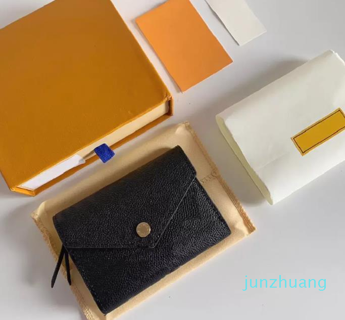 

High Quality Luxurys Designers Wallets Purse Bag Fashion Short Victorine Wallet Embossed Monograms Empreinte Classic Pallas Card Holder Zippy Coin Purses, M41938#blue