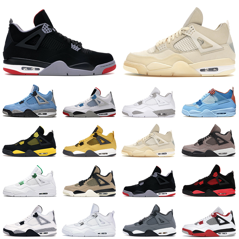 

4 4s Basketball Shoes Mens Womens Sneaker Military Black Cat Fire Red White Oreo University Blue Thunder Sport Trainers, Alternate motorsport