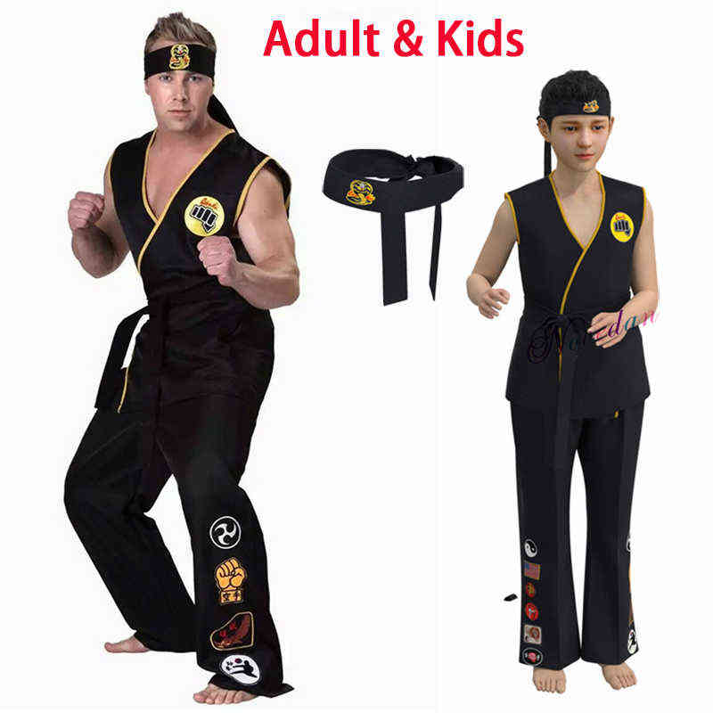 

Theme Costume Anime Game KOF Cosplay Costume Cobra Kai Val Armorr Karate Uniform Taekwondo Clothing For Man Kids Gladiator Role Play Costume 220919H, Packing bag