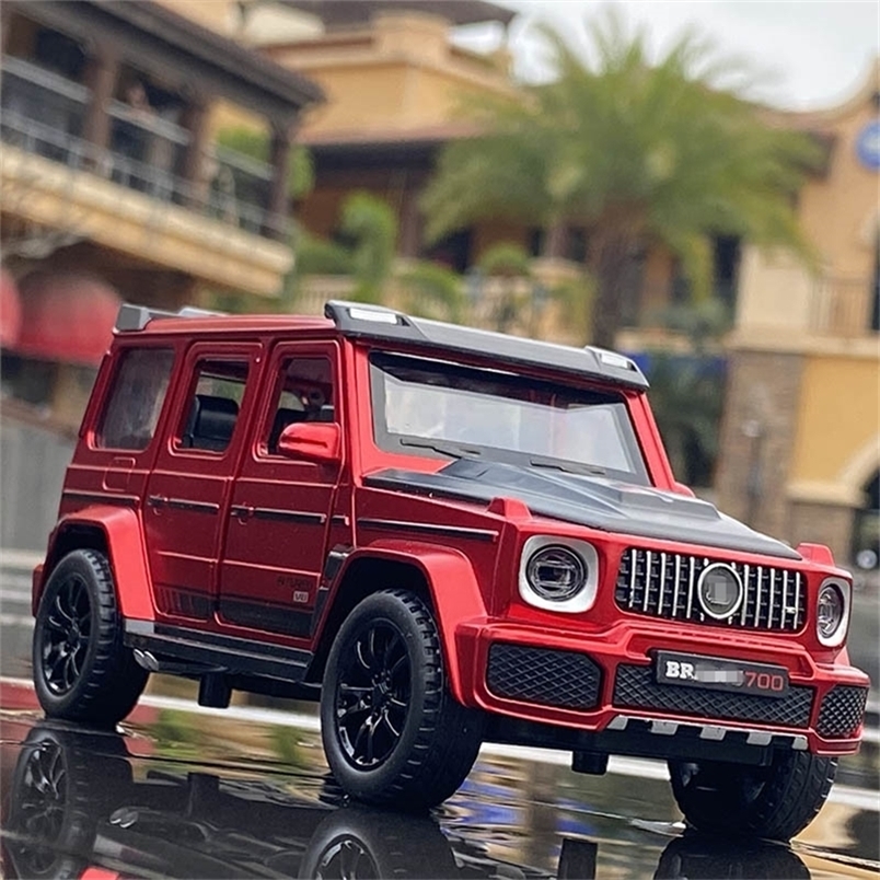 

Diecast Model car 1/32 G700 G65 SUV Alloy Car Simulation Metal Toy Off-road Vehicles Sound Light Collection Childrens Gift 220919