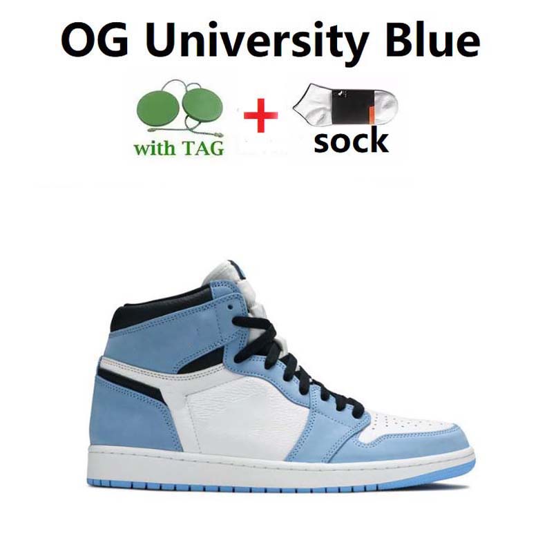 

OG Basketball Shoes Sports Sneakers Trainers University Blue Hyper Royal Patent Panda Dark Mocha Bred 1S Shadow Unc Smoke Grey chicago, A11
