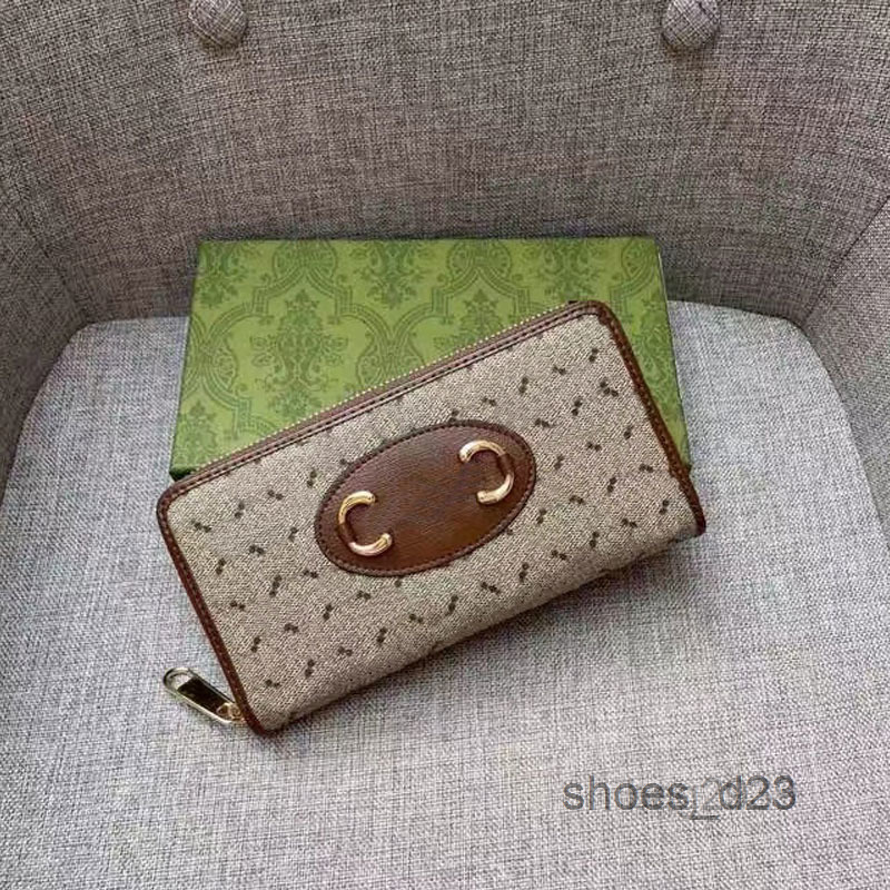 

Hand Clutch Wallets Purse Zipper Long Wallet Canvas Leather Banknote Clip Coin Purse Fashion Letters Gold HardwareMulti Pochette