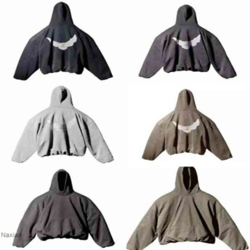 

Designer Kanyes Classic Wests Luxury Hoodie Party Joint Name Peace Dove Printed Mens And Womens Yzys Pullover Sweater Hooded 6