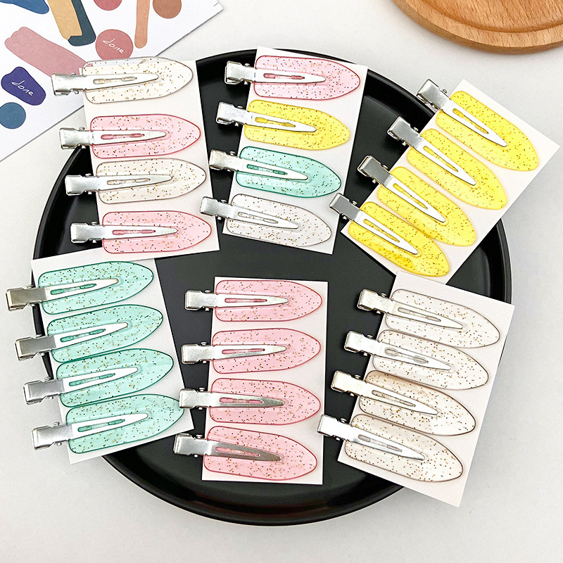 Hair Clips Pins High Quality Beauty Health Styling Tools AppliancesHair Clips 4pcs No Bend Seamless Hair Clips Side Bangs Fix Fringe