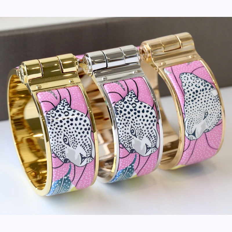 

Enamel clic bangle for women charm bracelets 20mm middle size snap-fastener