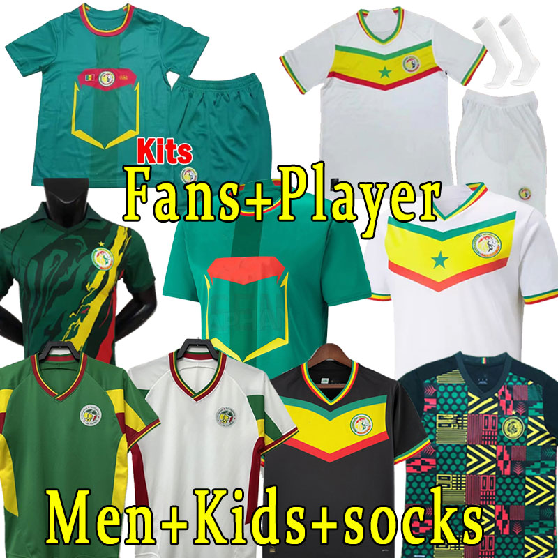 

2022 2023 Senegal soccer jerseys football MANE KOULIBALY GUEYE KOUYATE SARR homme Maillot de foot football Uniforms fAN PLAYER VERSION FULL, Away